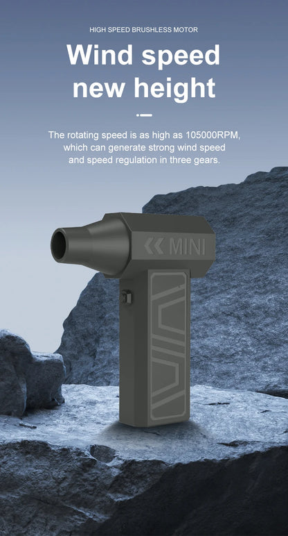 New 200000RPM Violent Fan Powerful Air Blower Vacuum Dust Cleaner Type C Super Powe Wind 52m/s Brushless Turbo Jet Blower