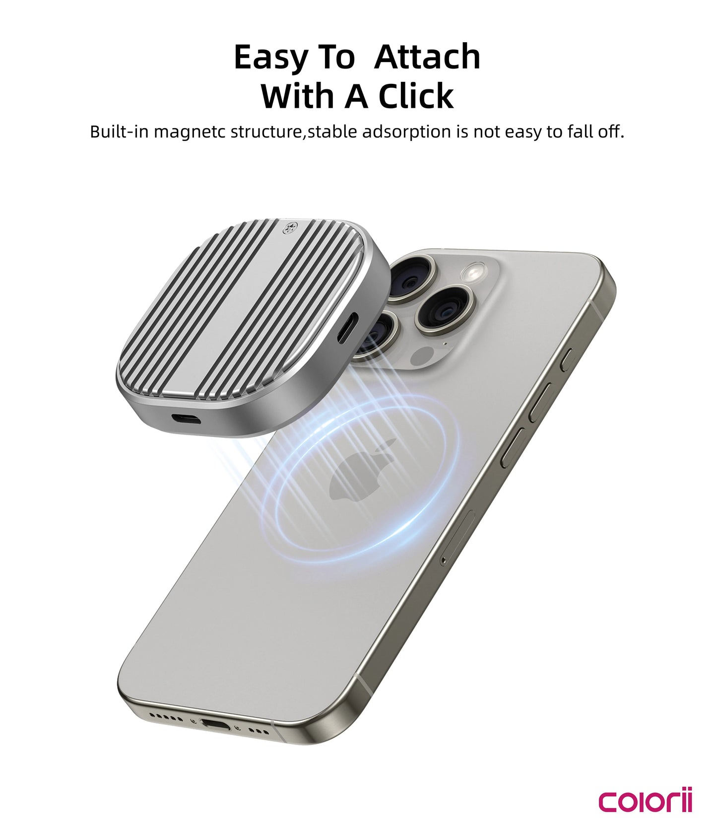 Colorii Magnetic M.2 2230 NVMe SSD Enclosure Magsafe SSD Case USB C 3.2 Gen2 to NVMe PCI-E for iPhone 16 Pro Max ProRes MacBook