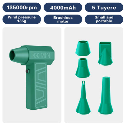 New 200000RPM Violent Fan Powerful Air Blower Vacuum Dust Cleaner Type C Super Powe Wind 52m/s Brushless Turbo Jet Blower