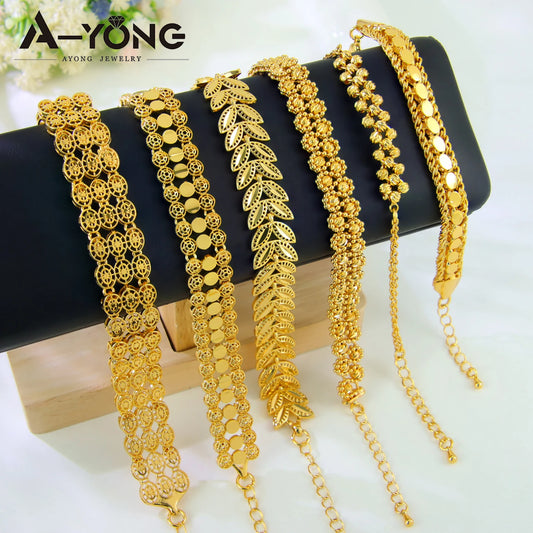 Luxury Dubai 21k  Gold Plated Bracelet.