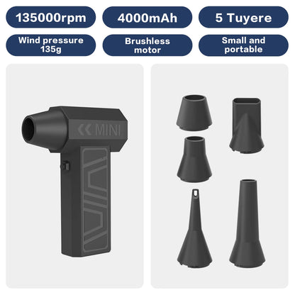 New 200000RPM Violent Fan Powerful Air Blower Vacuum Dust Cleaner Type C Super Powe Wind 52m/s Brushless Turbo Jet Blower