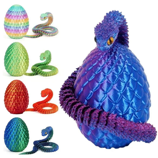 New 3D Printed Gem Snake Egg Dragon