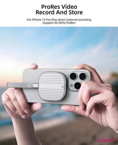 Colorii Magnetic M.2 2230 NVMe SSD Enclosure Magsafe SSD Case USB C 3.2 Gen2 to NVMe PCI-E for iPhone 16 Pro Max ProRes MacBook