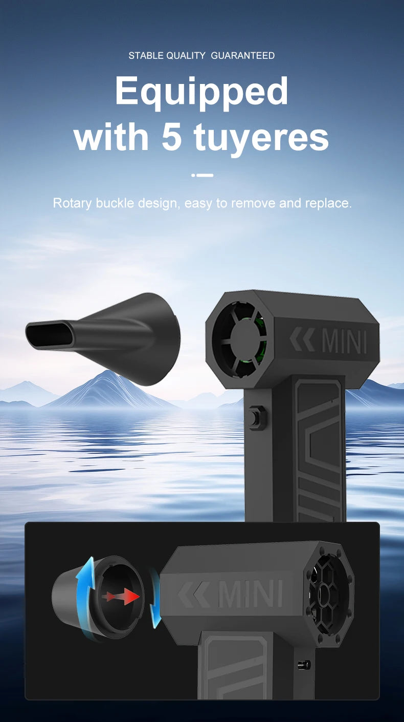 New 200000RPM Violent Fan Powerful Air Blower Vacuum Dust Cleaner Type C Super Powe Wind 52m/s Brushless Turbo Jet Blower