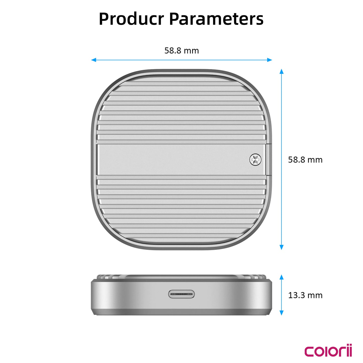 Colorii Magnetic M.2 2230 NVMe SSD Enclosure Magsafe SSD Case USB C 3.2 Gen2 to NVMe PCI-E for iPhone 16 Pro Max ProRes MacBook