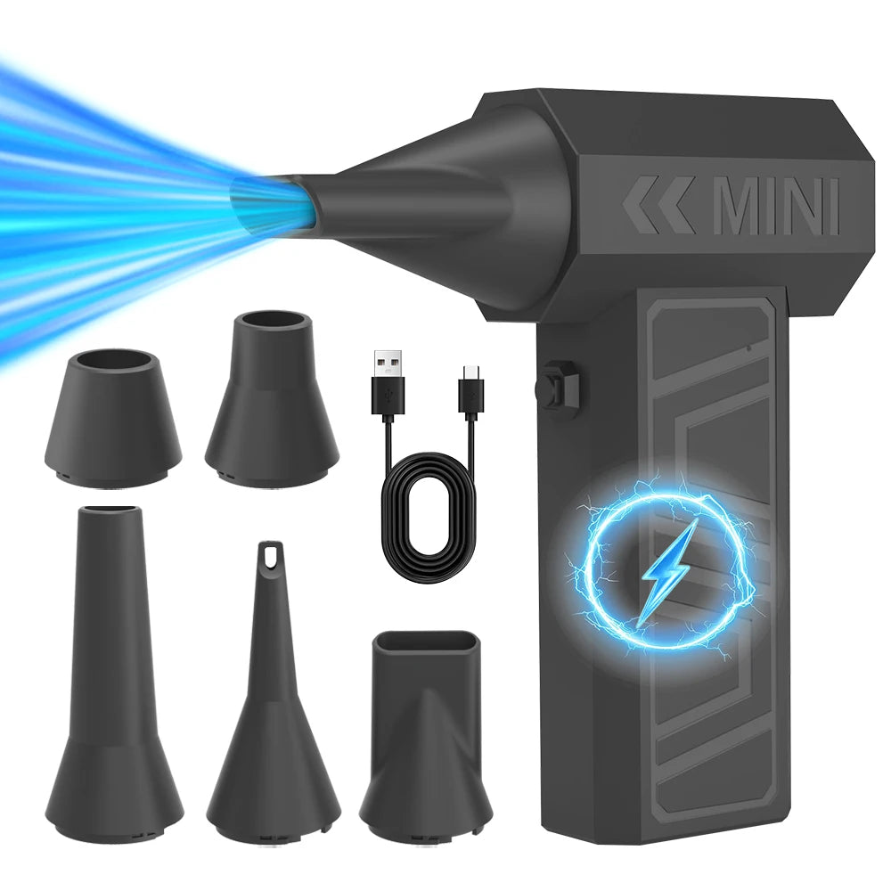 New 200000RPM Violent Fan Powerful Air Blower Vacuum Dust Cleaner Type C Super Powe Wind 52m/s Brushless Turbo Jet Blower