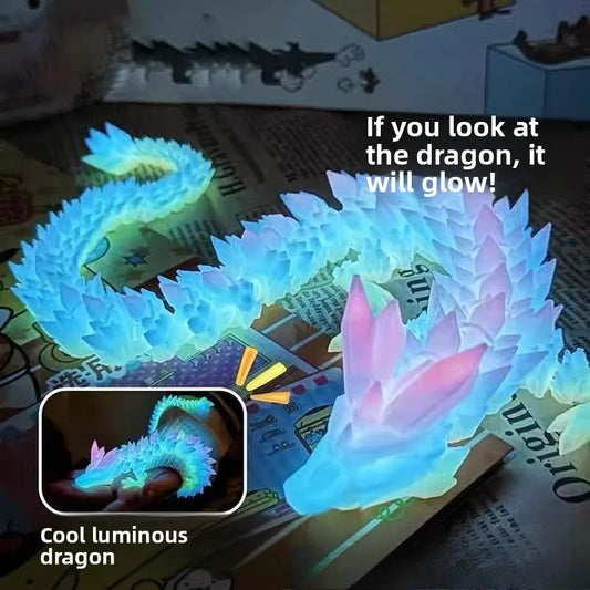 22cm Luminous Dragon Articulated Joints Glow in Dark